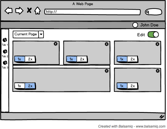 Temperature home wireframe #1