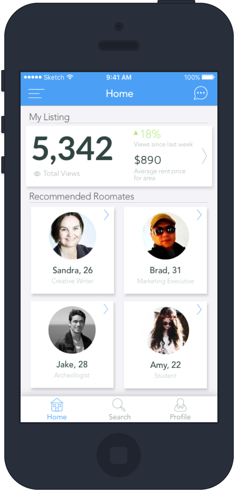 Dashboard page