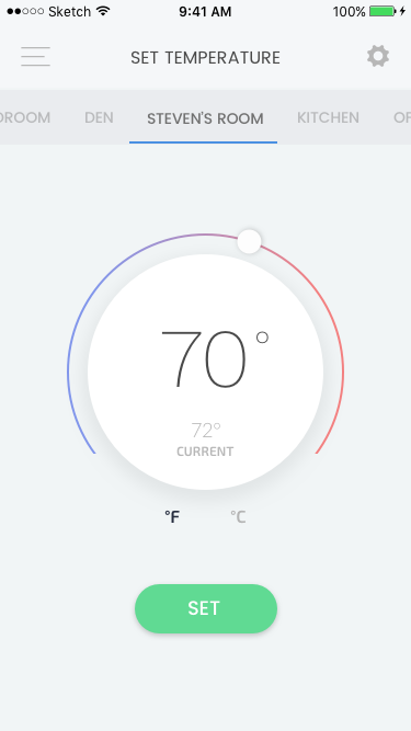 temp setting design