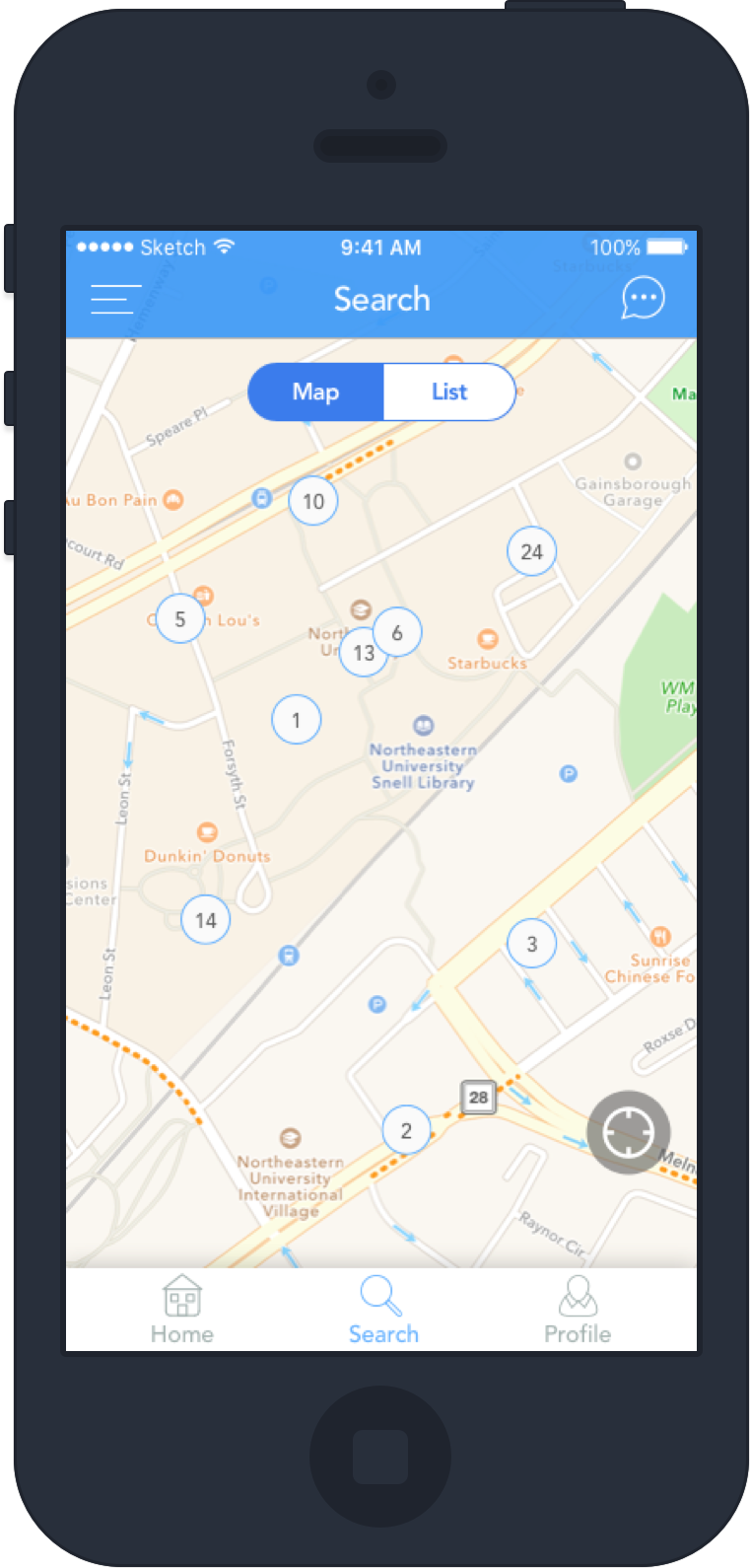 Map search
