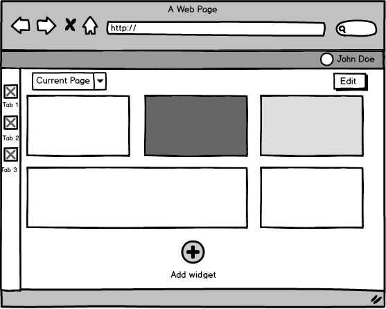 Temperature home wireframe #1