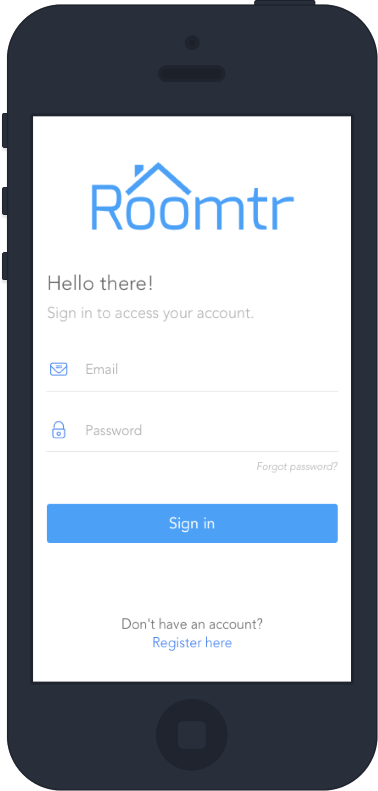 Sign in page