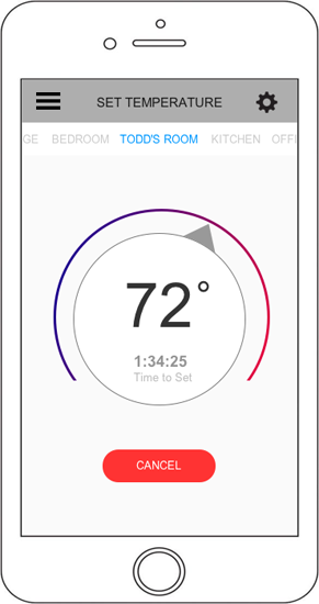 Temperature home wireframe #1