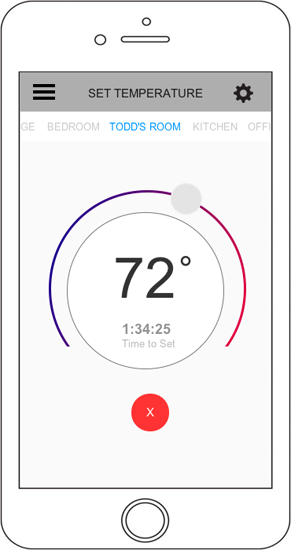 Temperature home wireframe #3